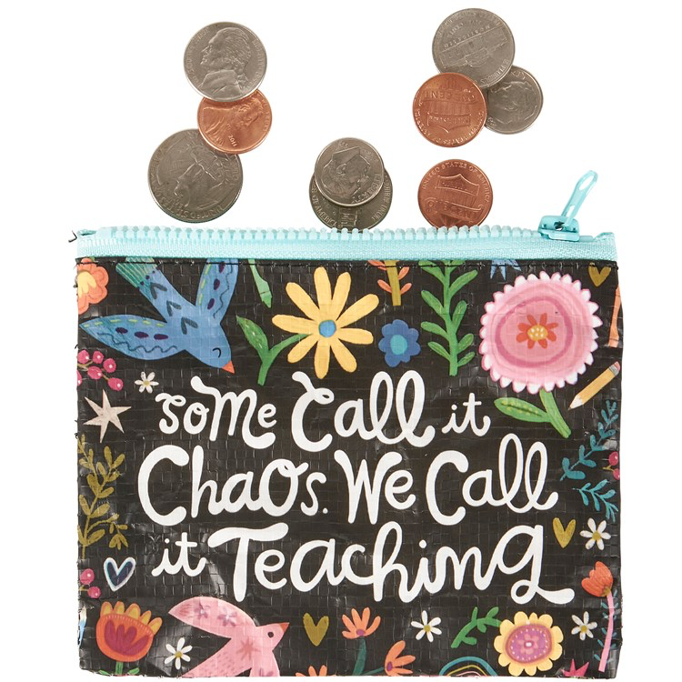 Teacher Zipper Wallet - Some Call it Chaos