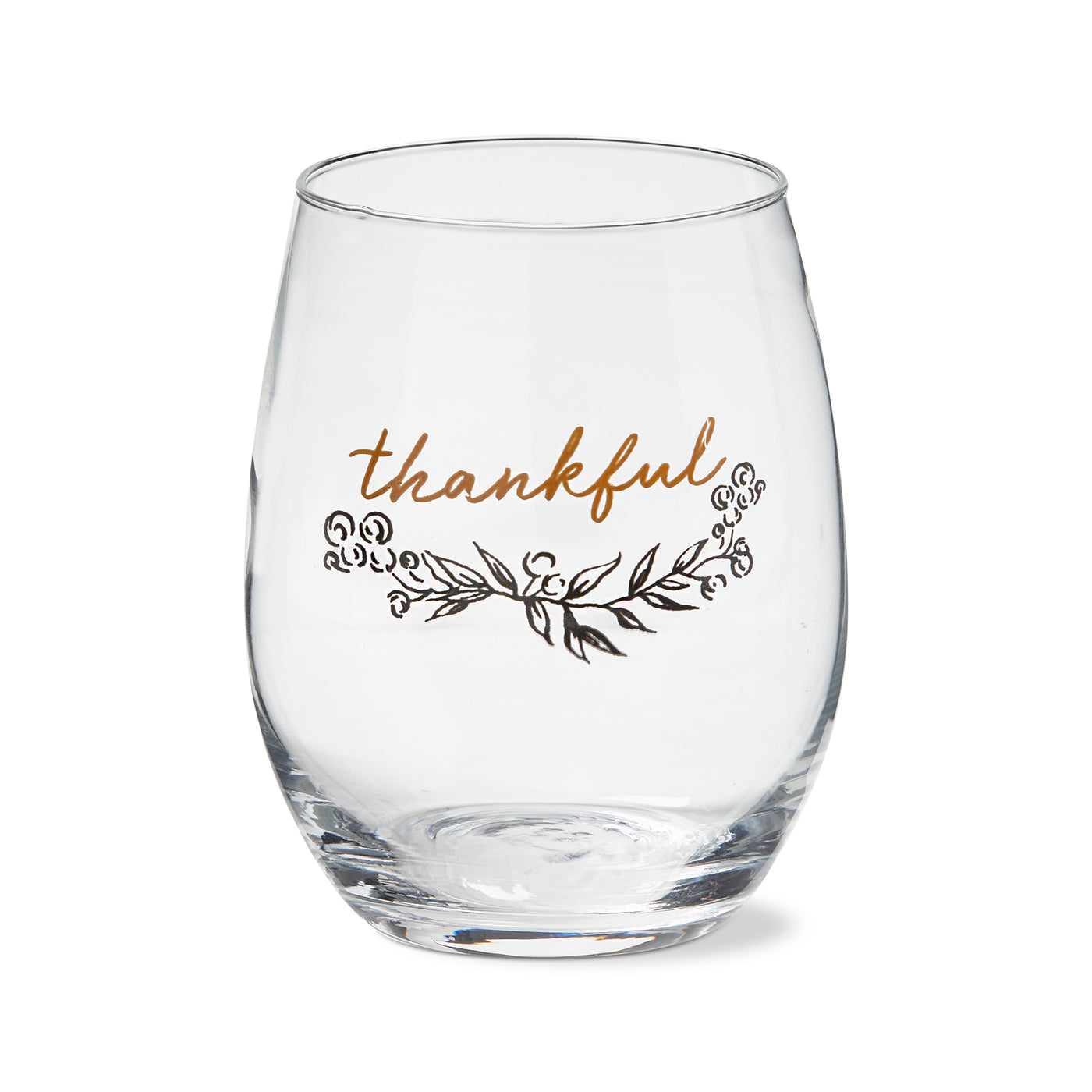 Stemless Wine Glass - Thankful