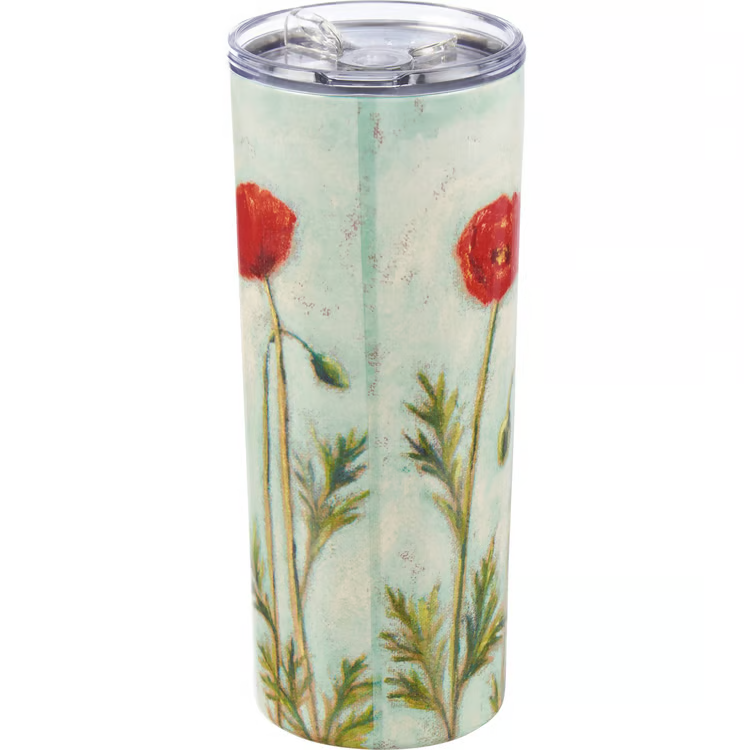Tumbler - Bees and Poppies