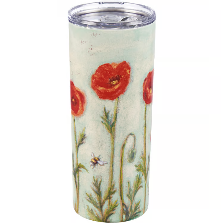 Tumbler - Bees and Poppies