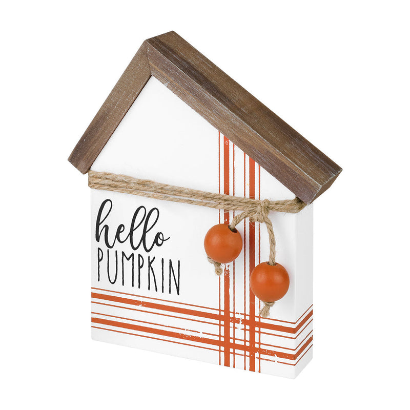 Hello Pumpkin House Block