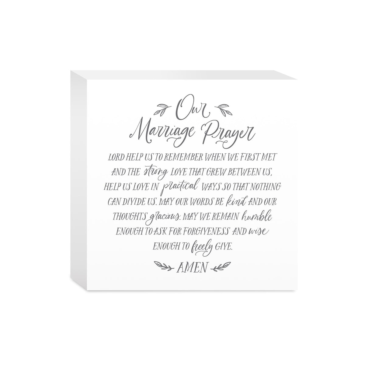 Sign - Marriage Prayer