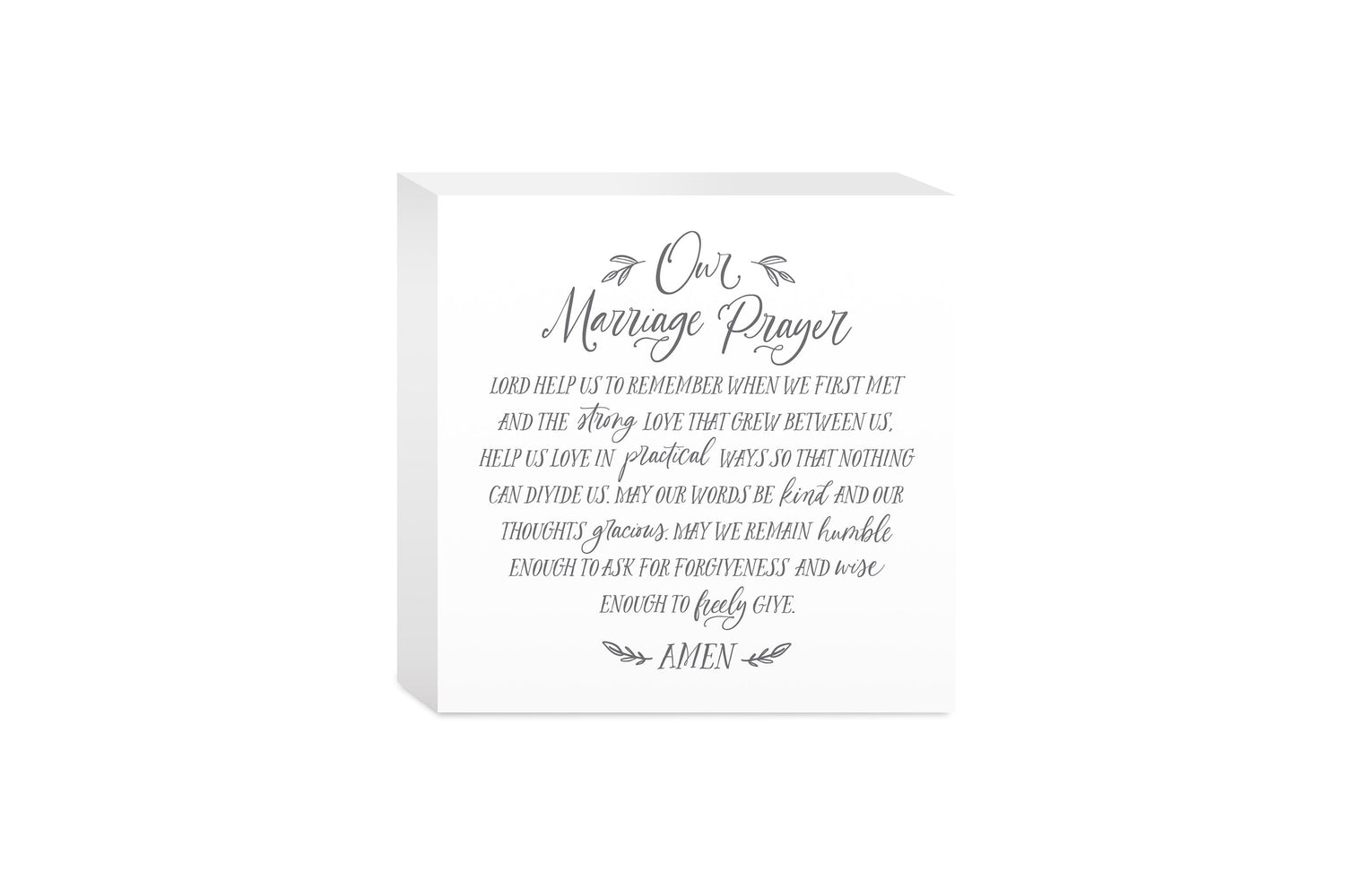 Sign - Marriage Prayer