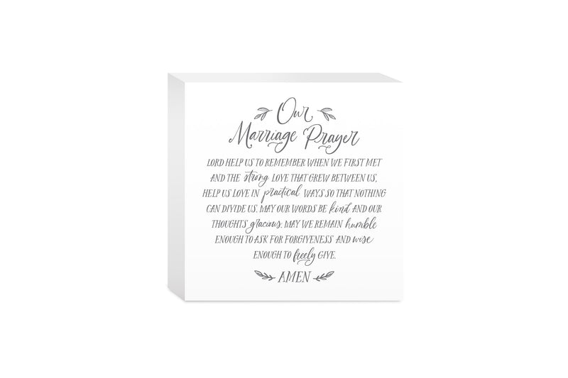 Sign - Marriage Prayer