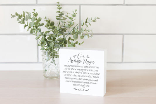 Sign - Marriage Prayer