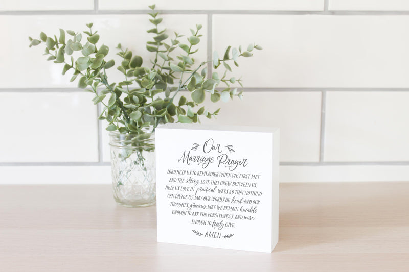 Sign - Marriage Prayer