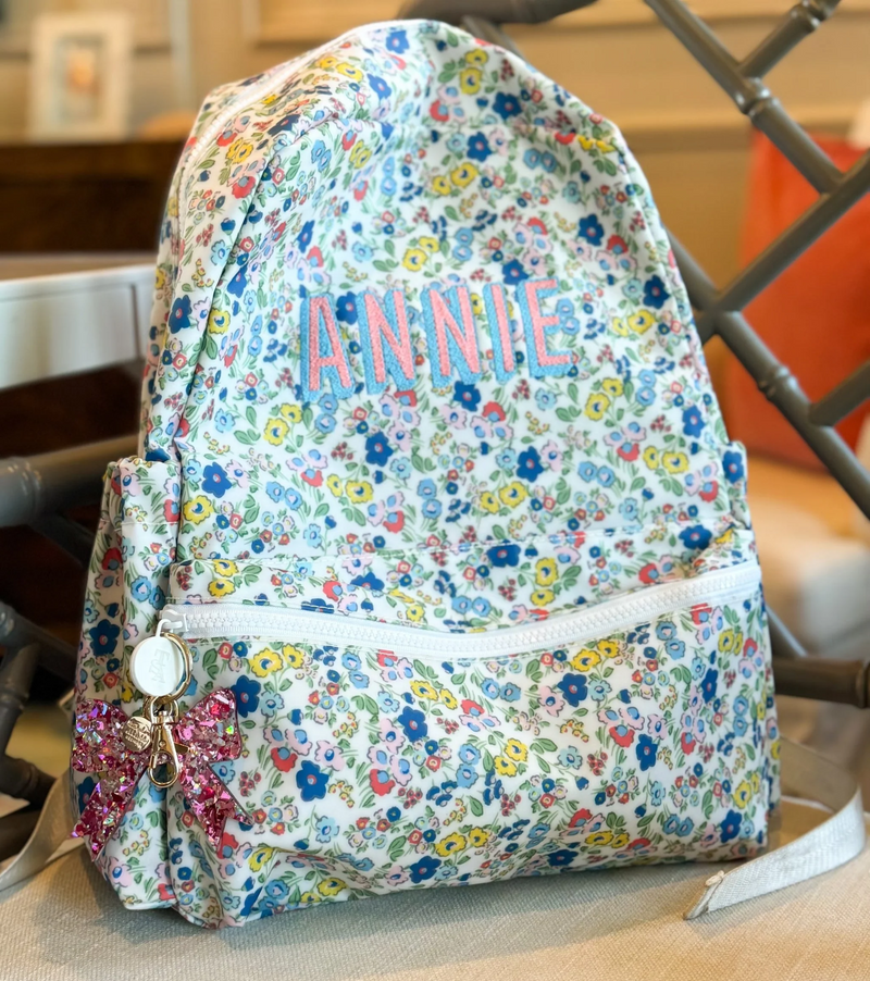 Pink Bow Confetti Keychain