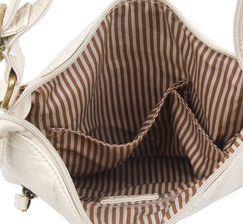 Three Zipper Crossbody Bag