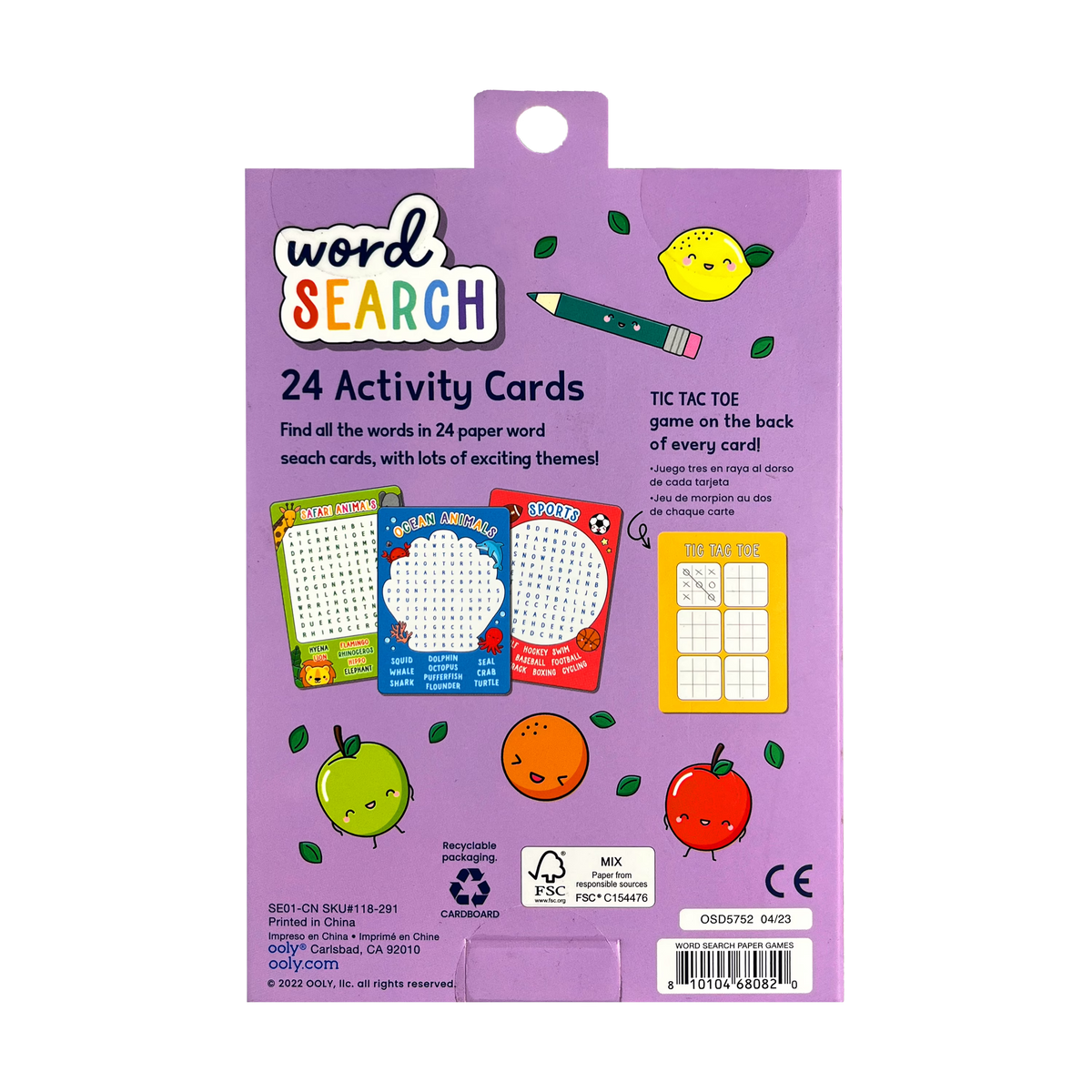 Word Search Activity Cards