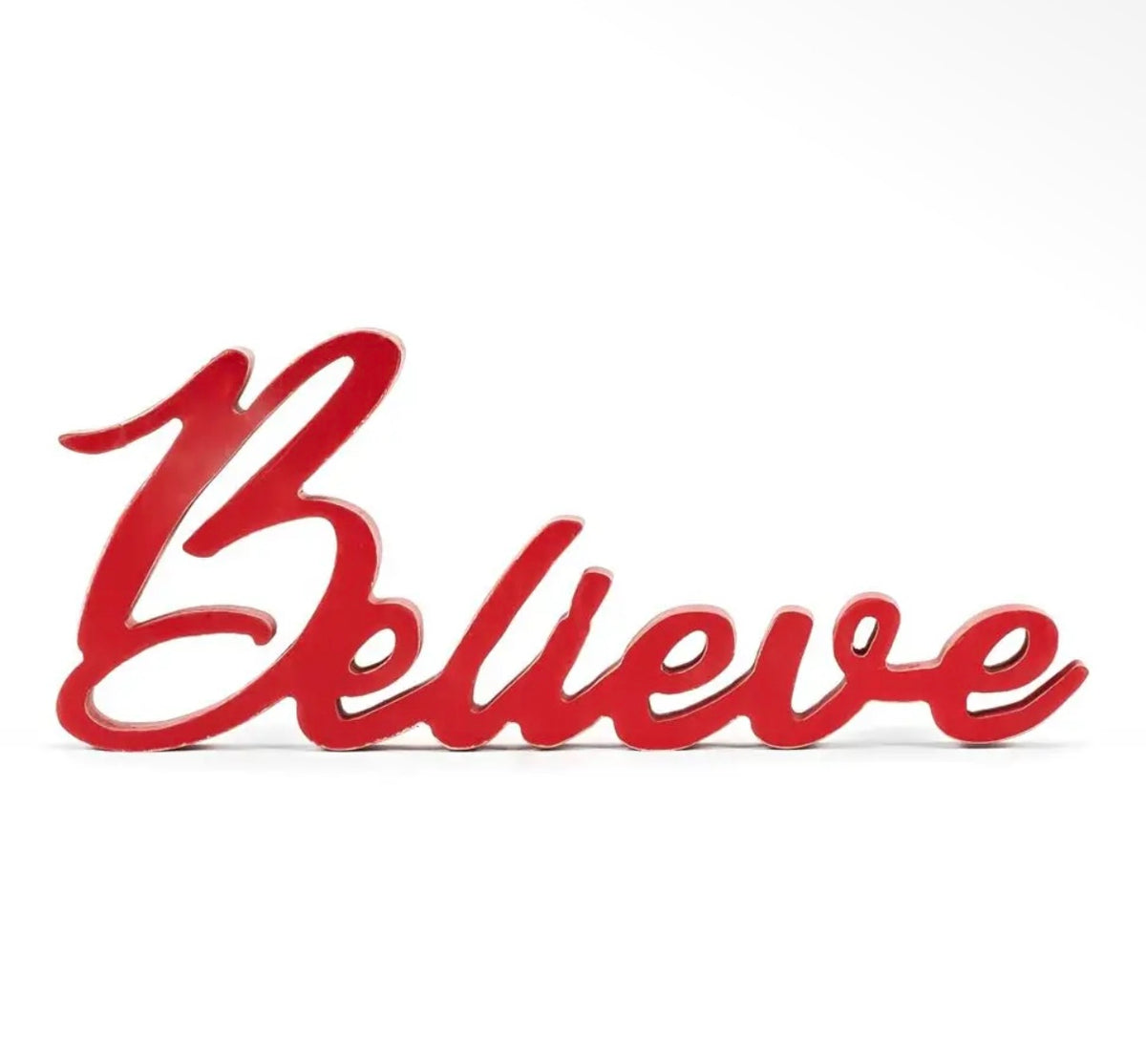 Believe Cutout Shelf Sitter