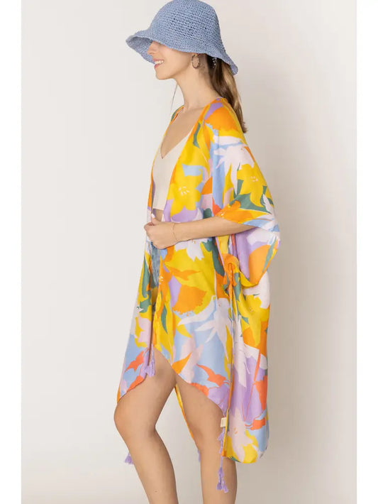 Floral Print Kimono