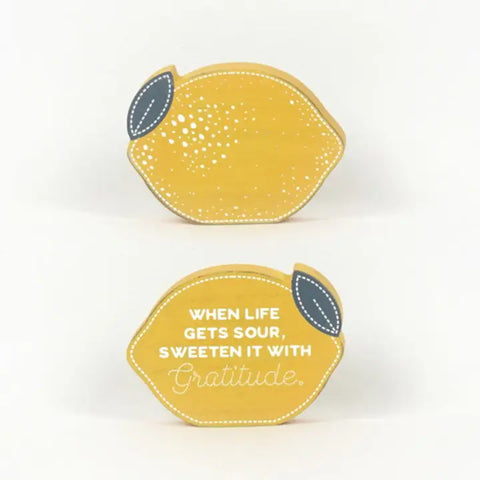 Lemon Box Sign - When Life Gets Sour Sweeten with Gratitude