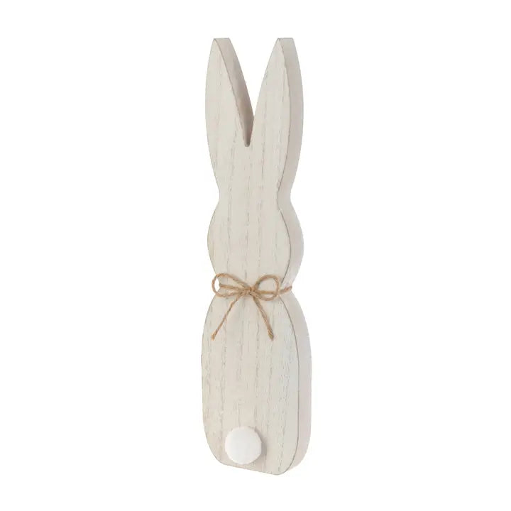 Tall Wooden Bunny Shelf Sitter