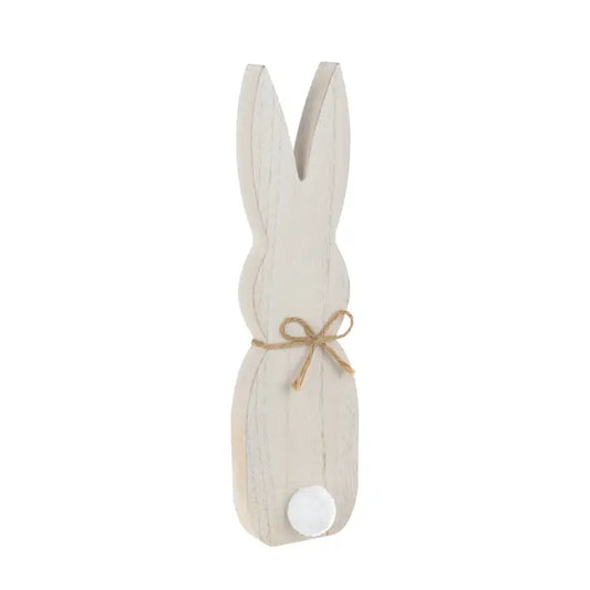 Tall Wooden Bunny Shelf Sitter