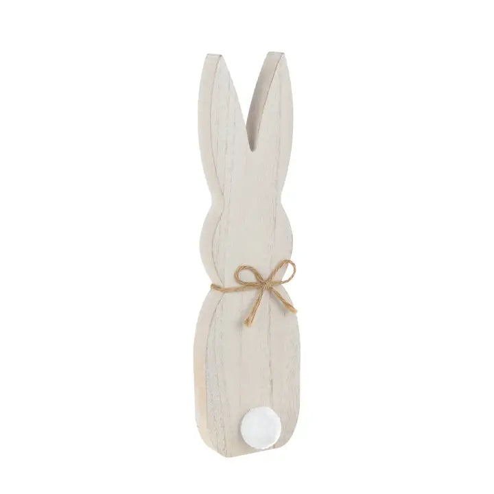 Tall Wooden Bunny Shelf Sitter