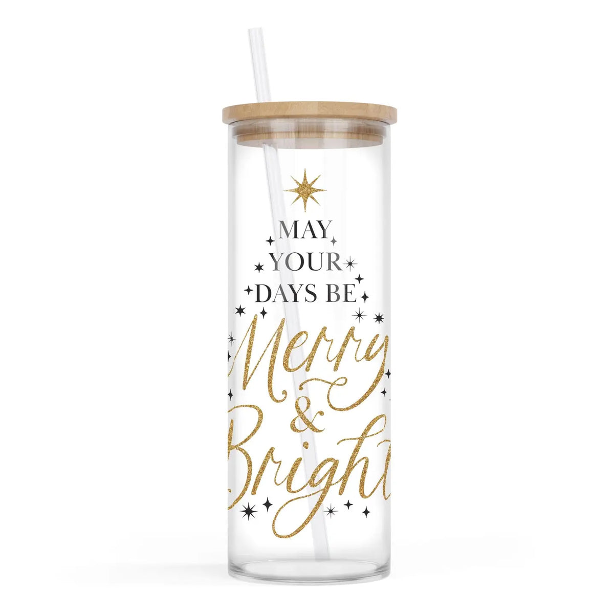 Glass Tumbler - Merry & Bright