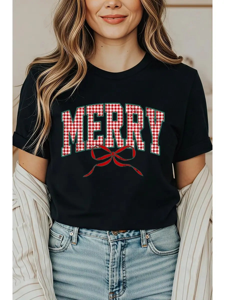 Tee - Merry Plaid