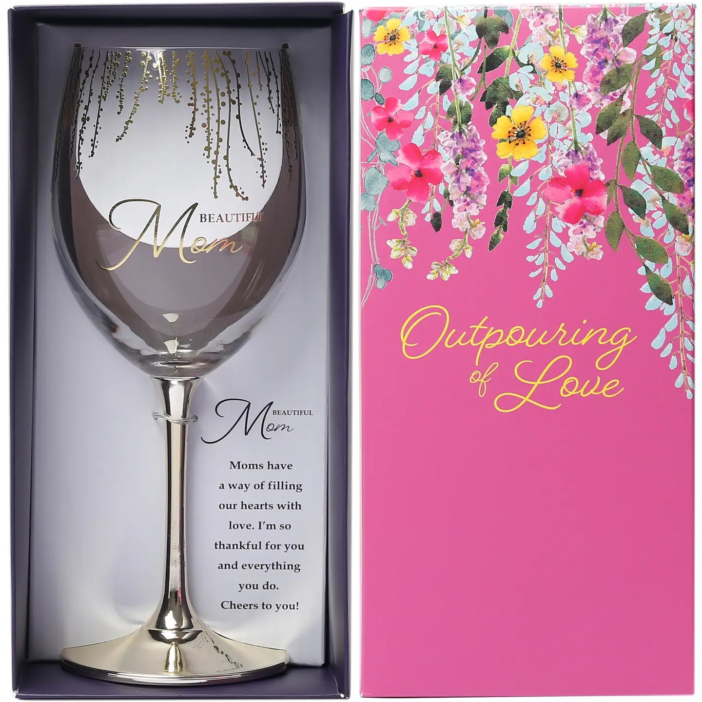 Mom - Gift Boxed Crystal Wine Glass