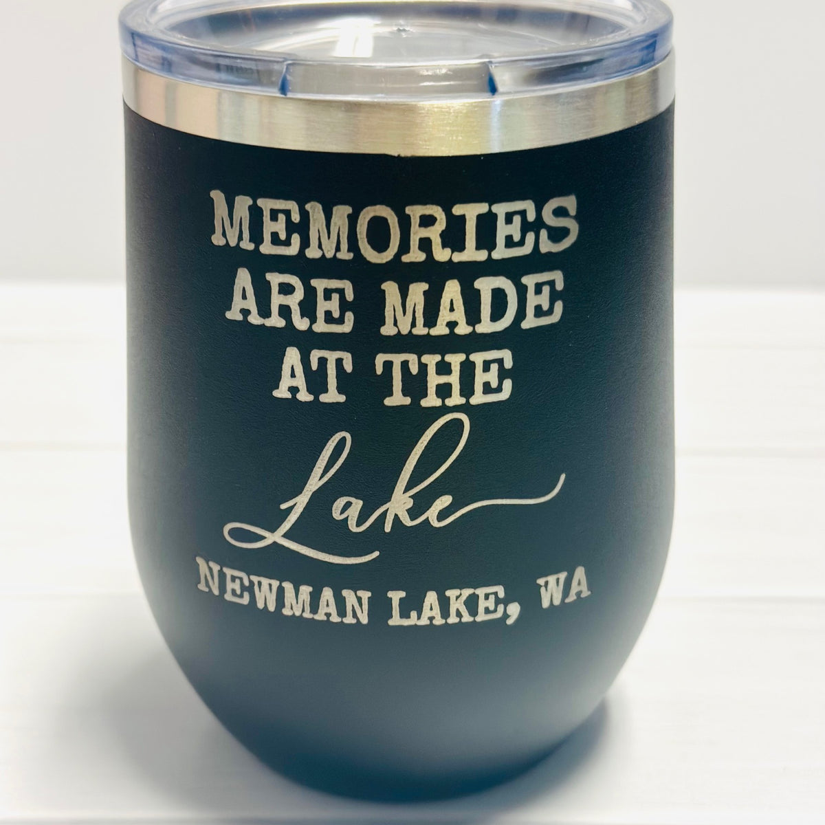 Custom Lake Wine Tumbler