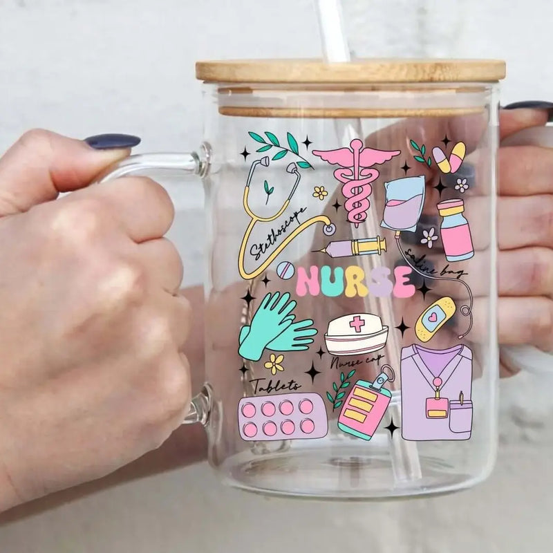 Nurse Glass Mug Tumbler