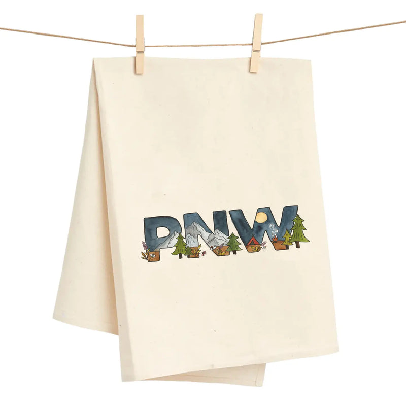 PNW Wilderness Flour Sack Tea Towel
