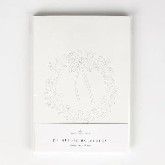 Christmas Cheer Paintable Notecard Set