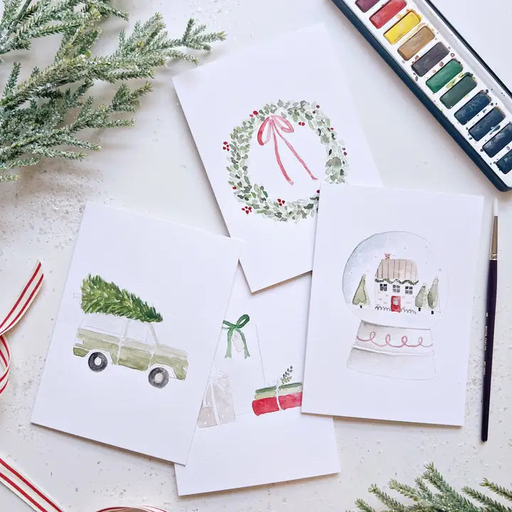 Christmas Cheer Paintable Notecard Set