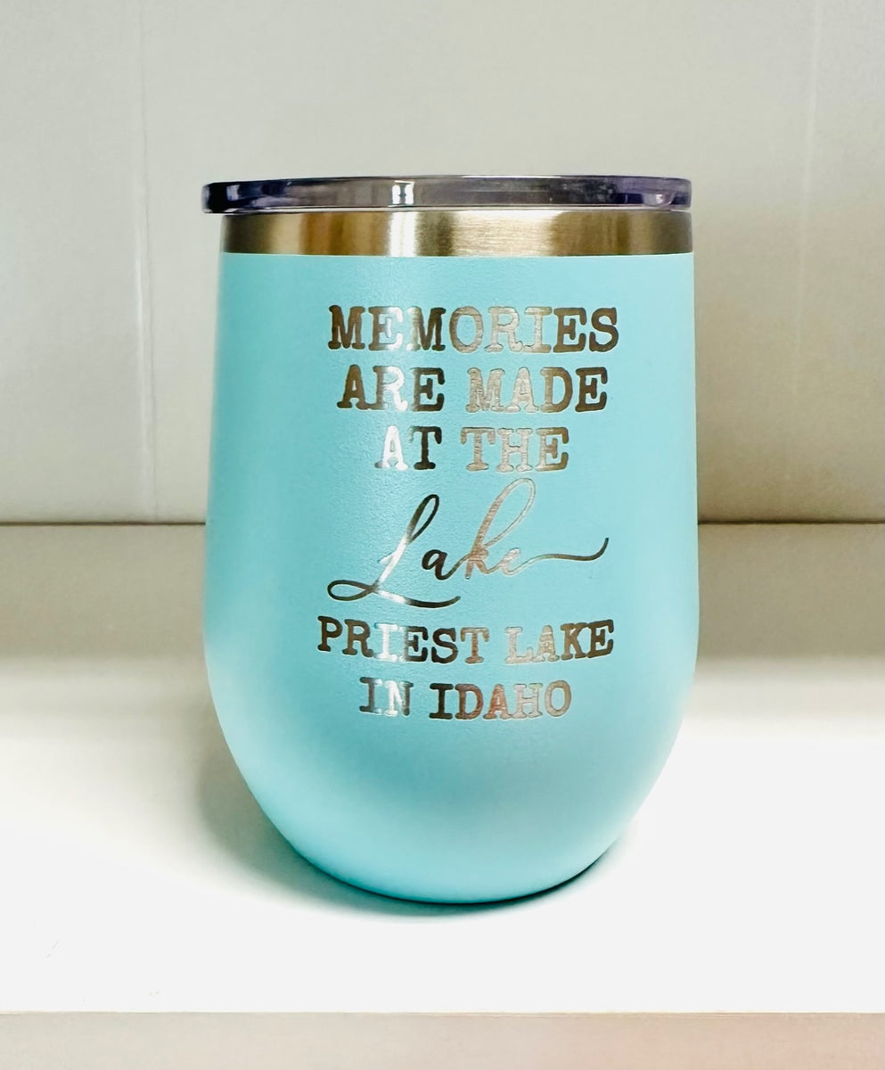 Custom Lake Wine Tumbler