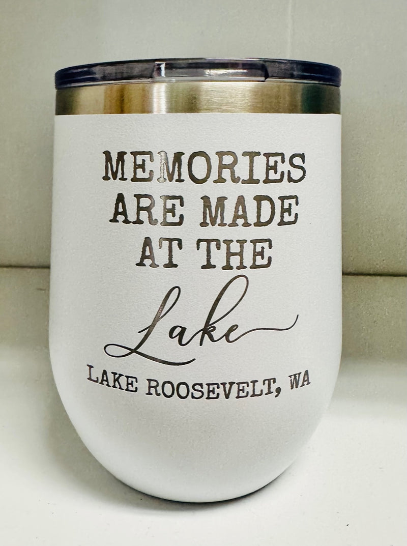 Custom Lake Wine Tumbler