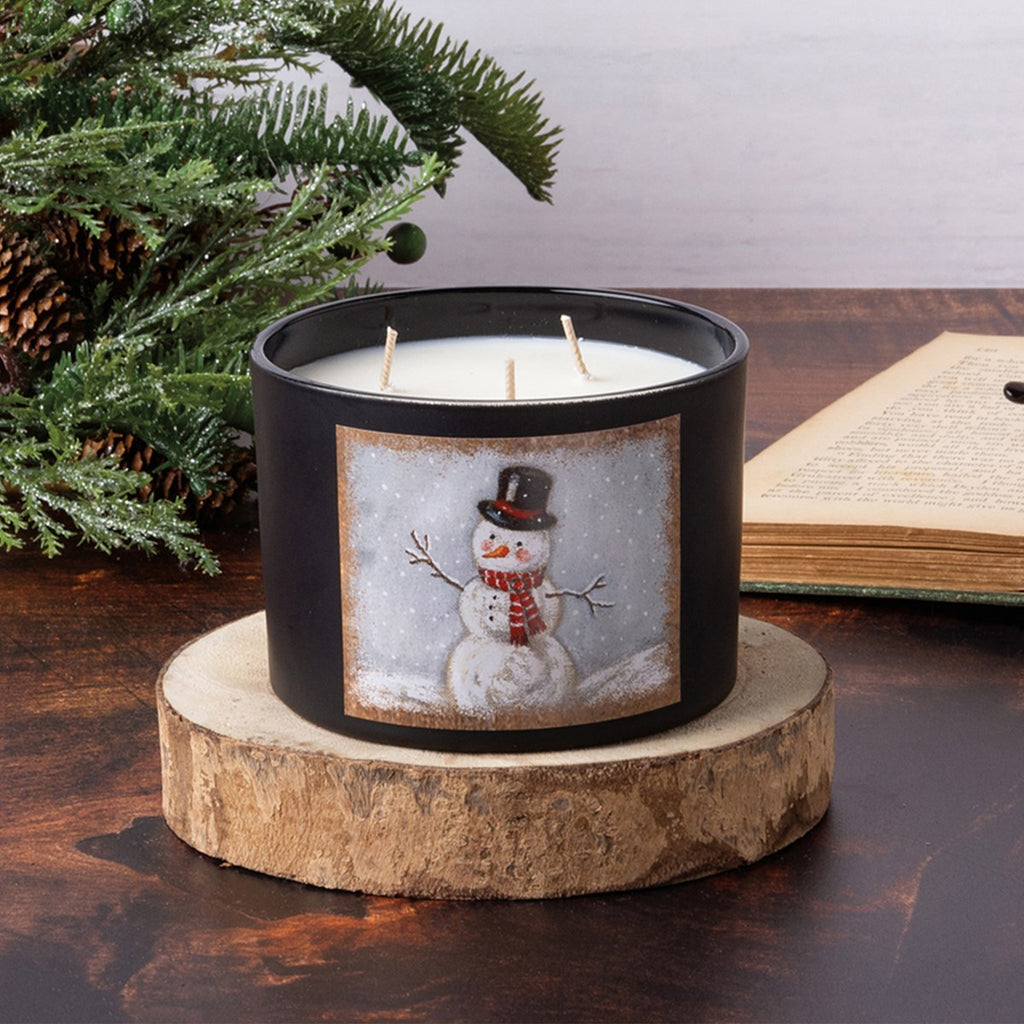 Snowman Candle