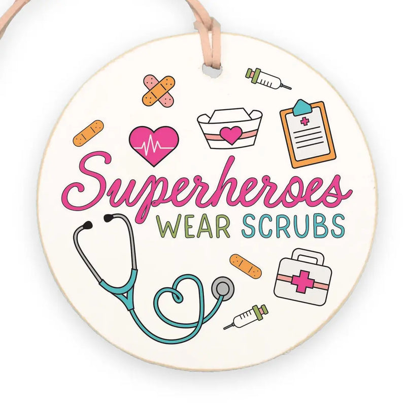 Ornament - Superhero's Wear Scrubs