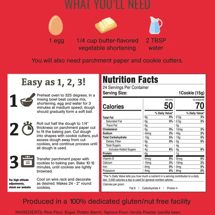 Gluten Free Sugar Cookie Mix