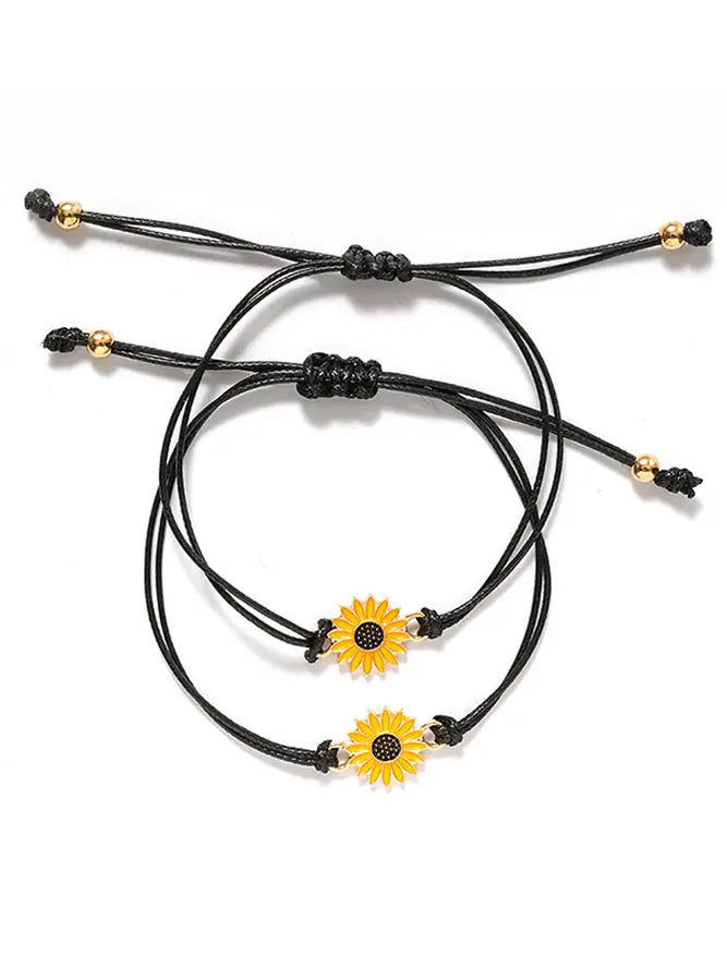 Sunflower Braided Bracelets