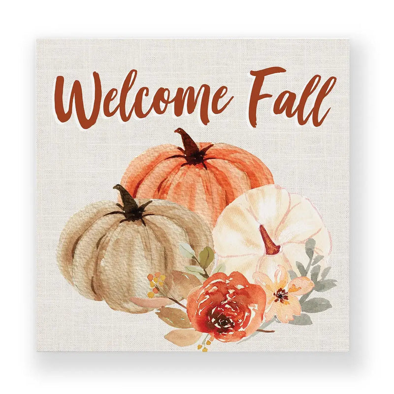 Mini Block Sign - Welcome Fall