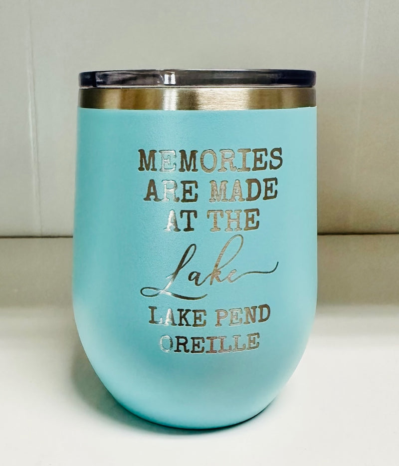 Custom Lake Wine Tumbler