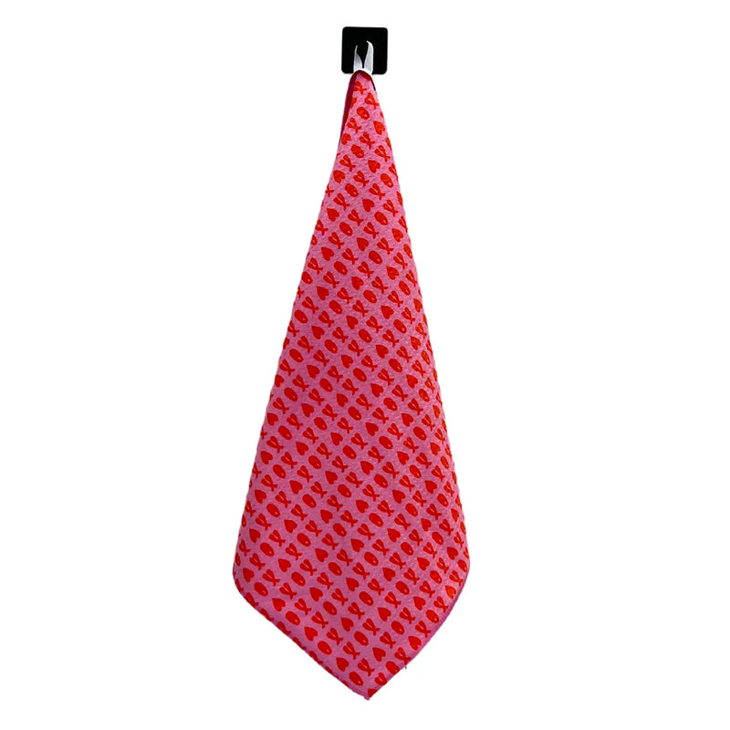 Valentine's Waffle Weave Dishtowel