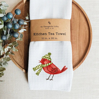 Holiday Waffle Weave Dishtowel