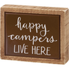 Mini Box Sign - Happy Campers Live Here