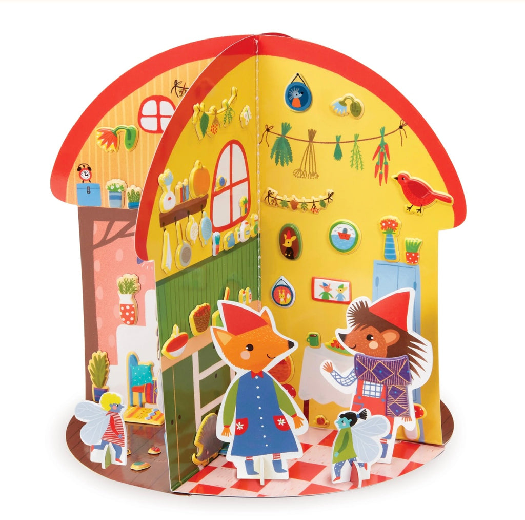 Mushroom Cottage Puffy Sticker 3D Playhouse