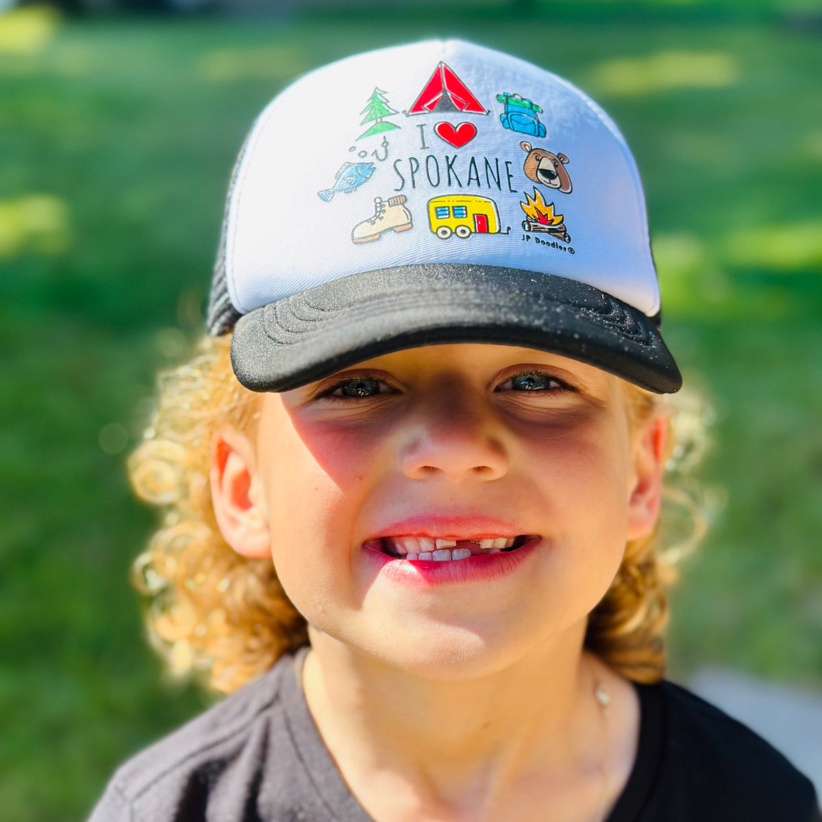 I Love Spokane Kids Trucker Hat