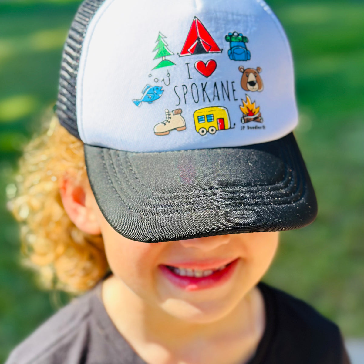 I Love Spokane Kids Trucker Hat