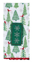 Tea Towel - Playful Holiday Cardinals