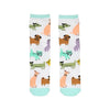 Dog Print Crew Socks