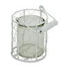 Round Glass Jar in Wire Basket