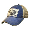 On Lake Time Distressed Trucker Hat