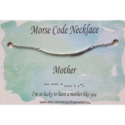 Morse Code Necklace in Gift Box