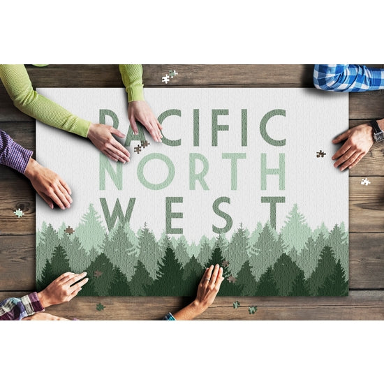 Pacific Northwest with Pine Trees Puzzle