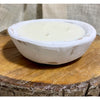 Round White Dough Bowl Candle