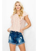 Ruffle Short Sleeve Blouse