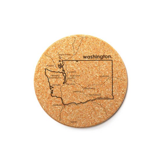 Washington Cork Coaster Set of 2